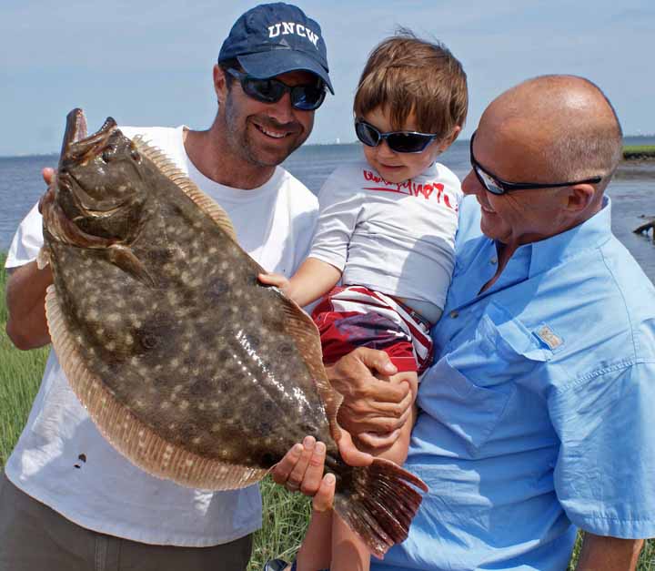 Altantic city and brigantine fishing yields huge flounder like this 10 pound doormat.