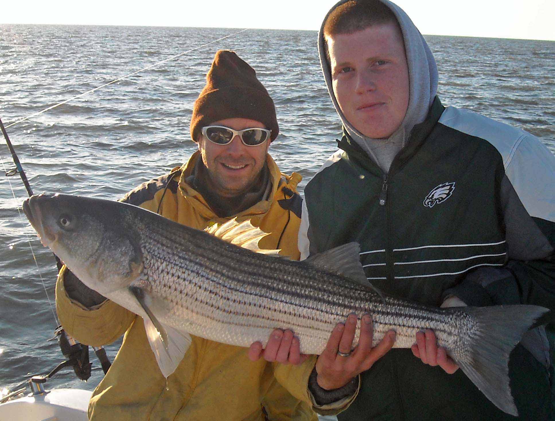 Capt Scott Newhall catches nice striped bass and a variety of other species.