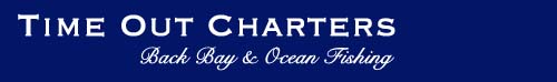 Time Out Charters Back bay and ocean fishing banner